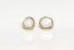 Freshwater pearl stud earrings in 18k Gold setting