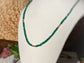 Green Emerald Bead Necklace with 14k Gold components