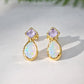 Rose de France Amethyst and Opal stud earrings