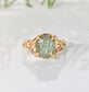 Solid Gold textured Green Kyanite ring