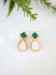 Emerald and Opal stud earrings