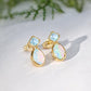 Aquamarine and Opal stud earrings