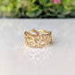 Molten Solid 14k Gold Honeycomb ring
