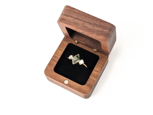 ADD-ON - Square shape wooden ring gift box