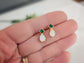 Emerald and Opal stud earrings