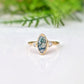 Moss Agate & diamond Engagement Ring