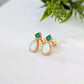 Emerald and Opal stud earrings
