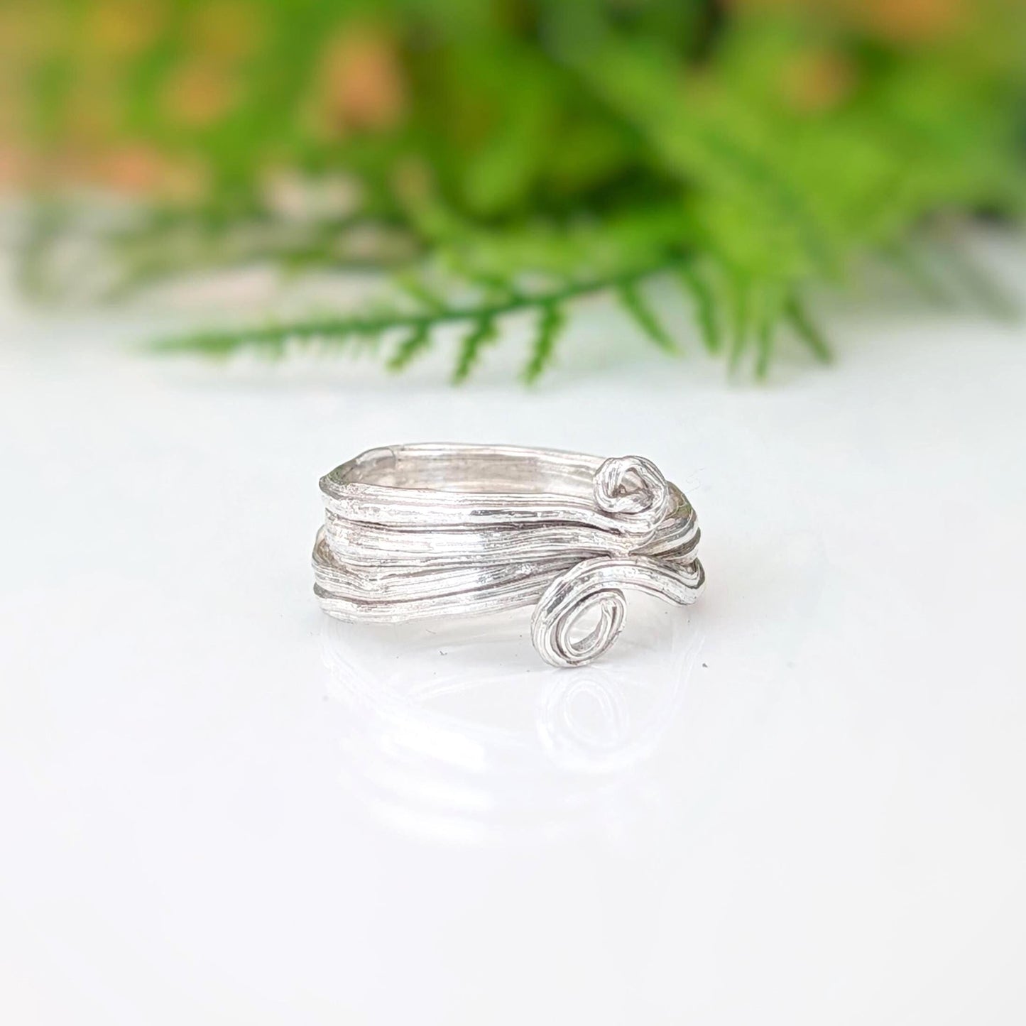 Molten Sterling Silver Ring