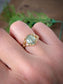 Solid Gold textured Green Kyanite ring