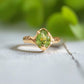 Peridot ring in Solid 14k Gold
