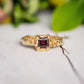 Red Garnet Engagement ring in Solid 14k Gold