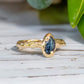 Australian Sapphire ring in Solid 14k Gold