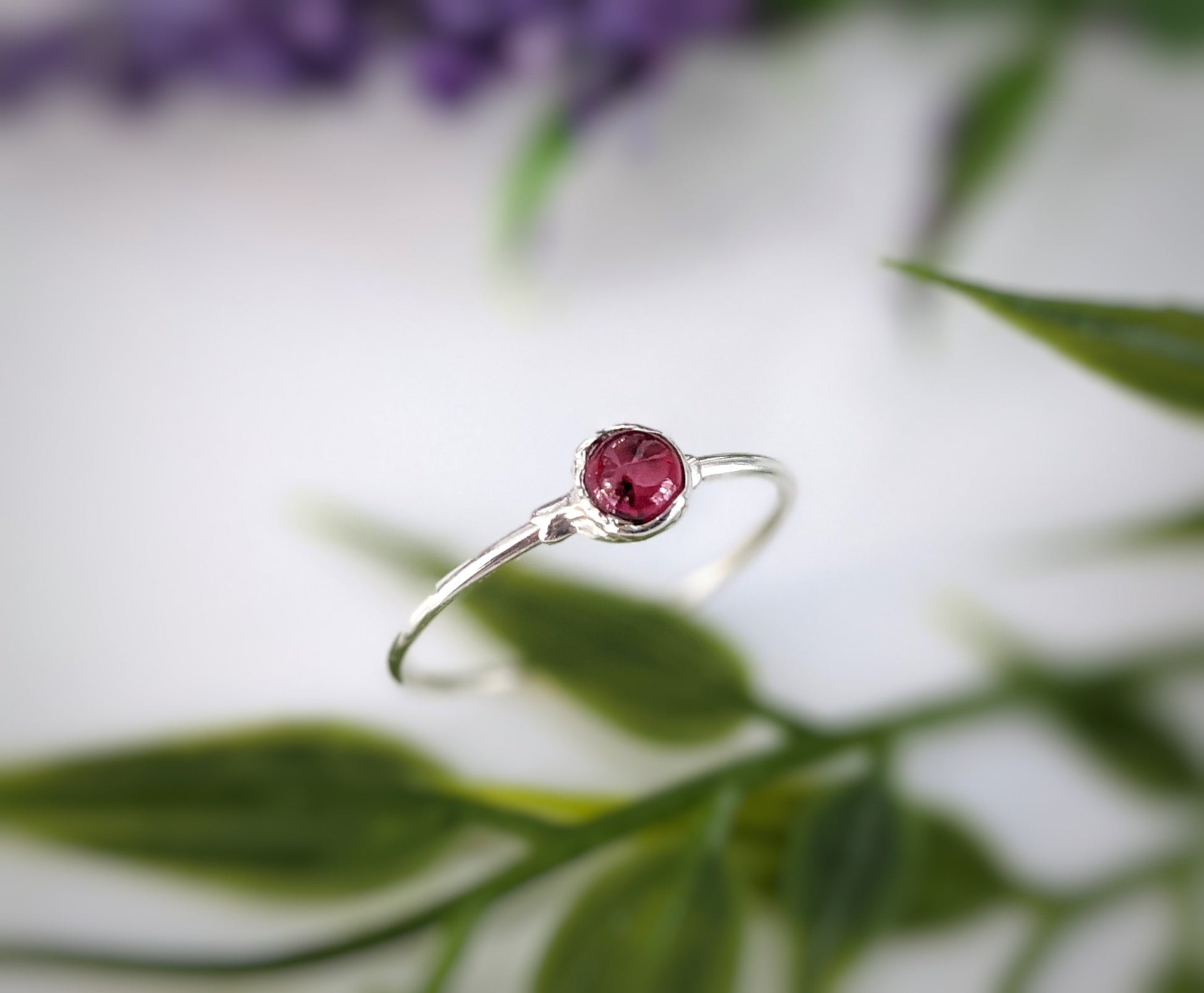 Diamond & Ruby 18ct Yellow Gold Stacking Rings | Romany Starrs