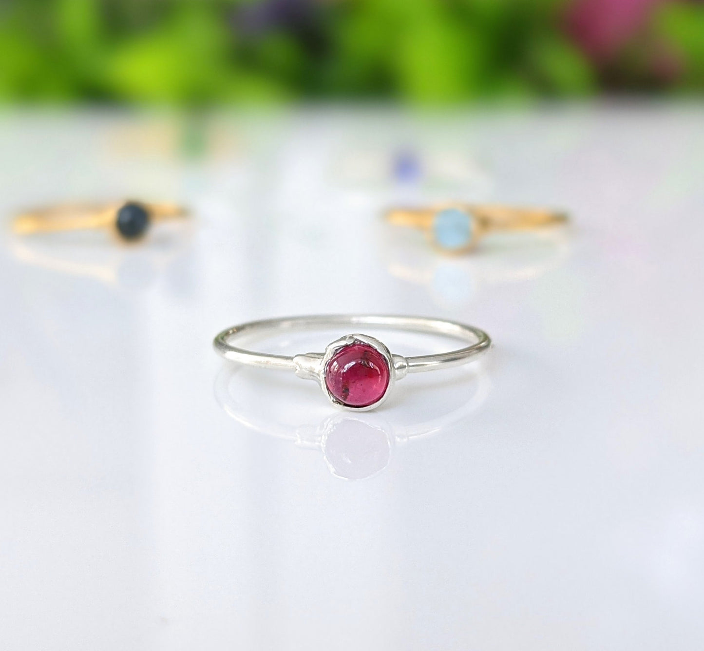 Ruby Gold ring, Gold Stacking ring, July Birthstone ring, Dainty ring, Birthday Gift for her, Minimalist ring, Boho ring, Engagement ring