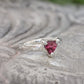 Natural Rubellite Tourmaline Silver ring - Moondrop Creations