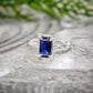 Blue Sapphire ring in Solid Sterling Silver