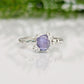 Natural Tanzanite ring - Silver textured gemstone ring - Moondrop Creations