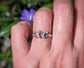 Natural Multi Tourmaline Silver ring - Moondrop Creations