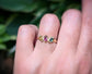 Solid Gold multi Tourmaline ring - Moondrop Creations