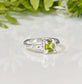 Solid Silver Peridot ring - Moondrop Creations