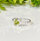 Solid Silver Peridot ring - Moondrop Creations