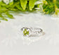 Solid Silver Peridot ring - Moondrop Creations