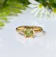 Solid Silver Peridot ring - Moondrop Creations