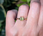 Solid Gold Peridot ring - Moondrop Creations