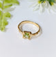 Solid Gold Peridot ring - Moondrop Creations