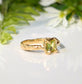 Solid Gold Peridot ring - Moondrop Creations