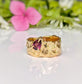 Rubellite Tourmaline Solid Gold textured ring - Moondrop Creations