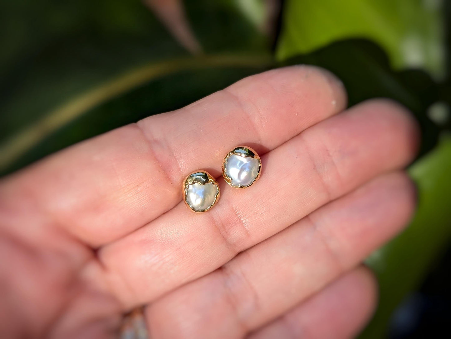 Pea in a Pod Freshwater pearl stud earrings