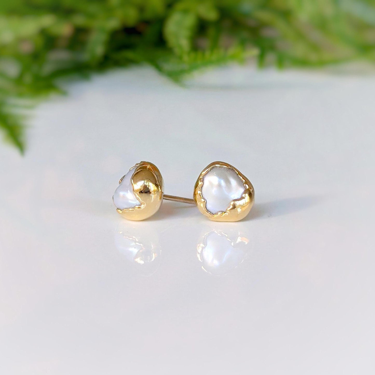 Pea in a Pod Freshwater pearl stud earrings