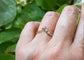 Raw diamond Chevron engagement ring