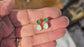 Emerald and Opal stud earrings