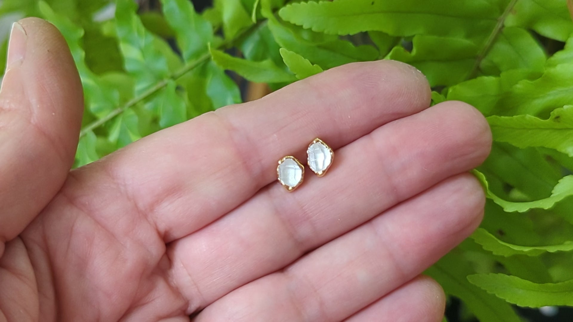 Herkimer diamond stud earrings video