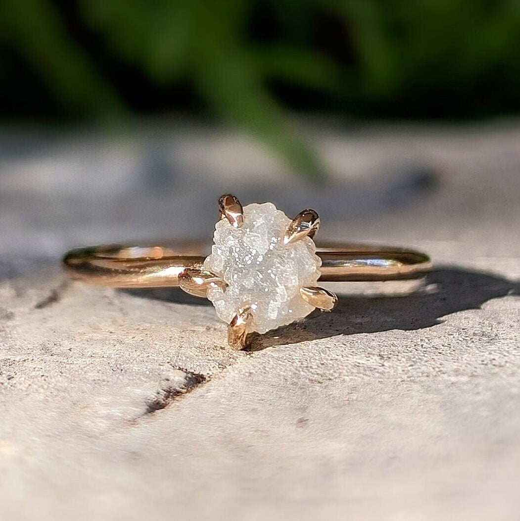Unique Raw Diamond Engagement Rings for Your Love