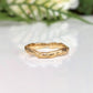 Simple Textured Molten Gold wedding band in solid 14k gold