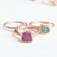 Raw Ruby ring uniquely set in 18k Gold