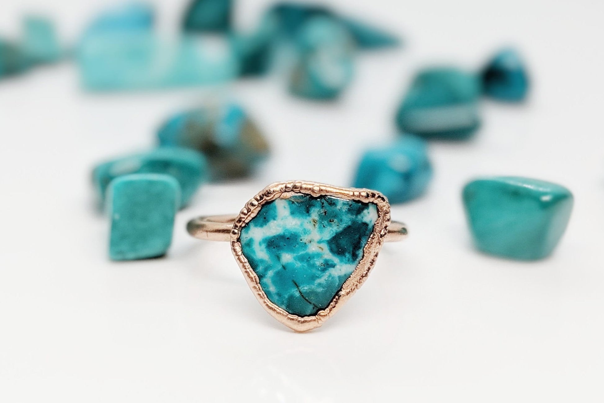 Natural Turquoise ring - Moondrop Creations