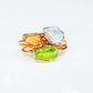 Raw Gemstone rings uniquely set in 18k Gold