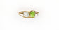 Raw 2-stone Mother's ring ~ Family Birthstone ring in unique 18k Gold setting