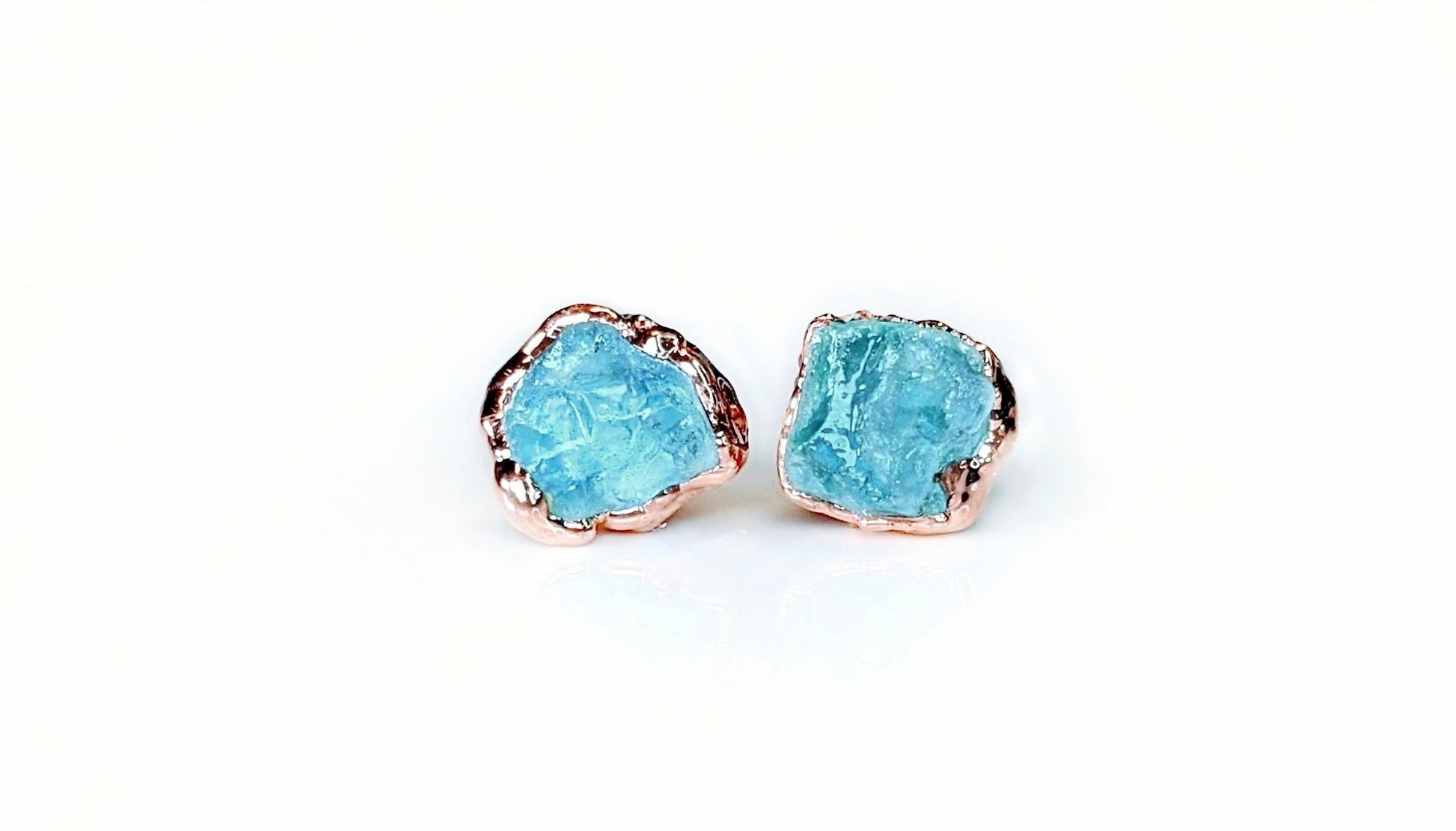 Aquamarine Earrings Raw Aquamarine Earrings Gemstone Jewelry Dangle Aquamarine  Earrings - Etsy