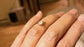 Herkimer diamond solitaire Engagement ring in 18k Gold