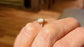 Herkimer diamond solitaire Engagement ring in 18k Gold