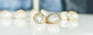 Freshwater pearl stud earrings in 18k Gold setting