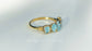Raw Aquamarine Eternity ring uniquely set in 18k Gold