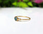 Raw Blue Diamond engagement ring - Moondrop Creations