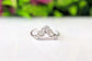 Raw uncut diamond Wedding Chevron ring in Fine 99.9 Silver