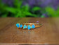 Raw blue Opal Eternity ring uniquely set in 18k Gold 